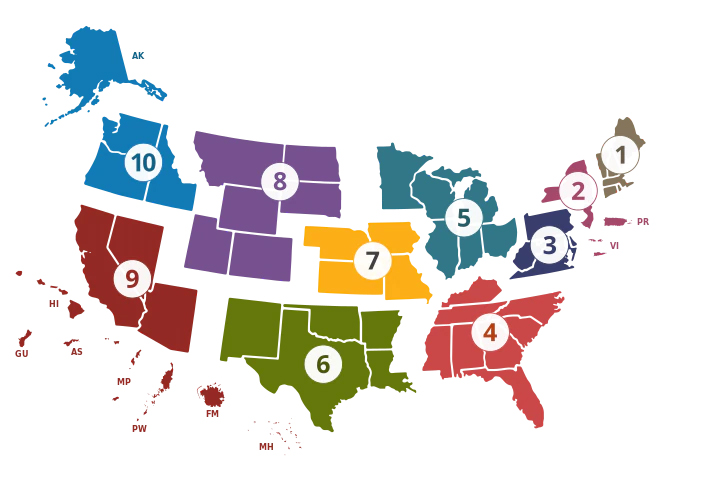 DRO Division of Regional Operations map