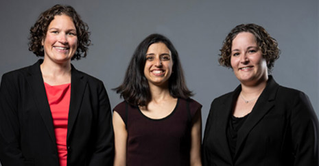 Portrait of (left to right) Sarah O’Donnel, Allison Hutchings, and Megan Meacham
