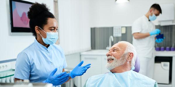 patient in a dentist office